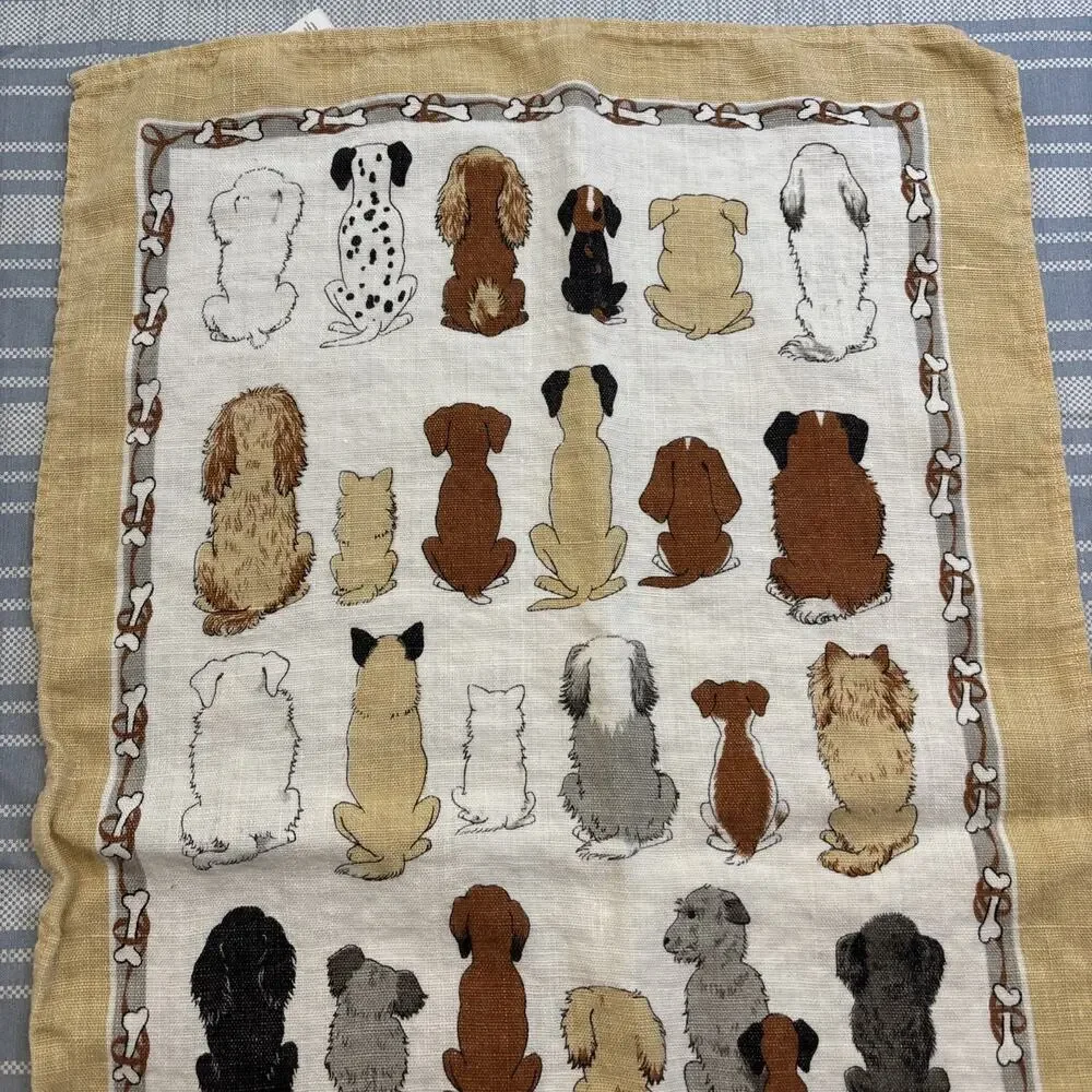 Ulster Weavers Kitchen Tea Towel Irish Linen Dogs In Waiting Made In Ireland